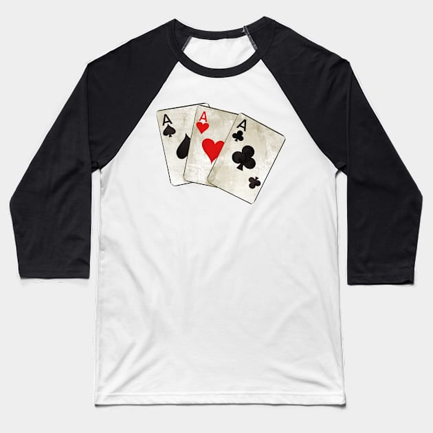 Gambling with cards Baseball T-Shirt by AnabellaCor94